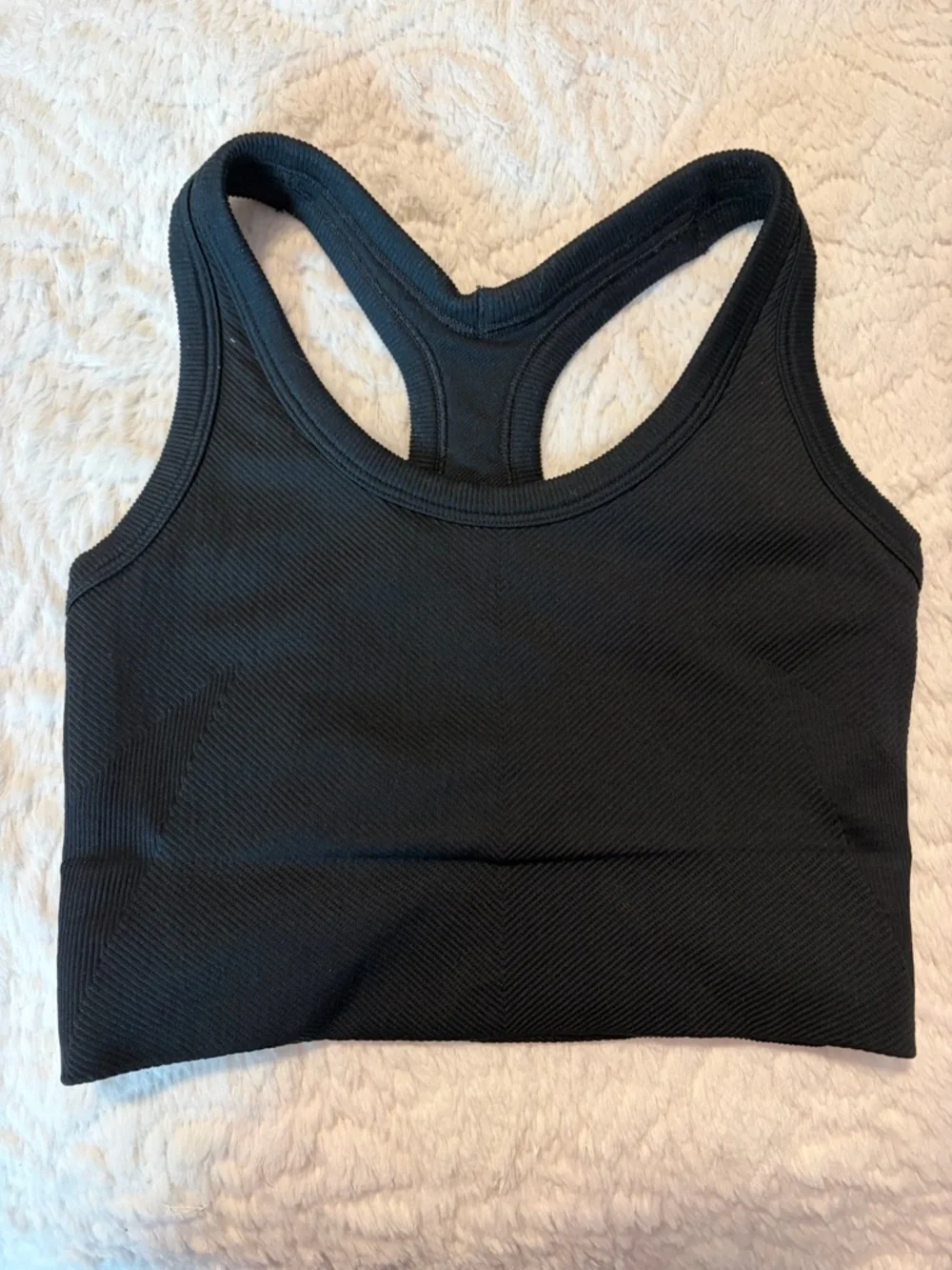 SPANX Black Racerback Sports Bra Athletic Workout Sporty Running Active Sz Small